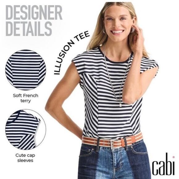 Cabi Illusion Tee # 6337 Size Small - Picture 1 of 7